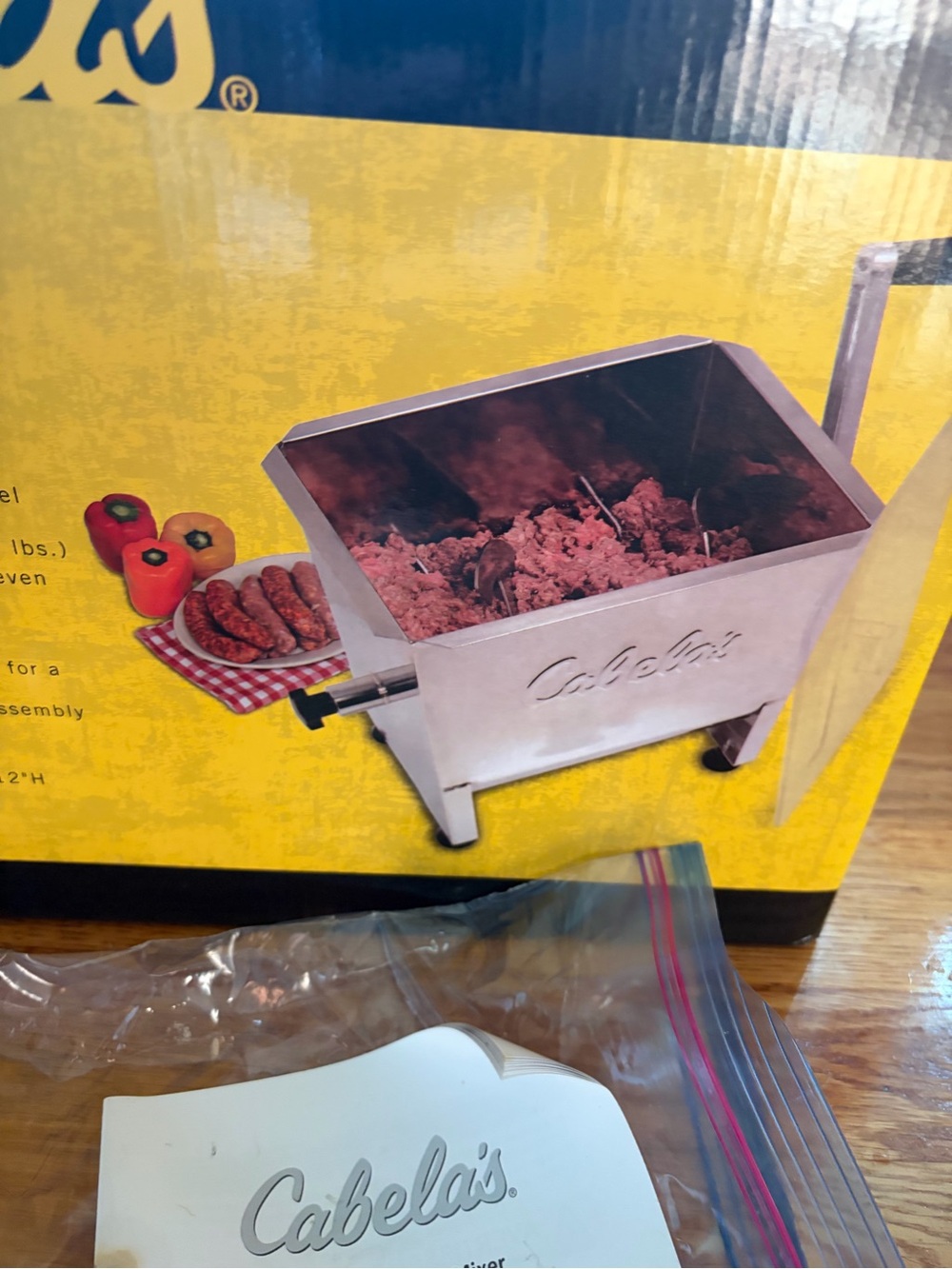Cabela's Heavy Duty Stainless Steel Meat Mixer with Clear Lid Model #54-1001